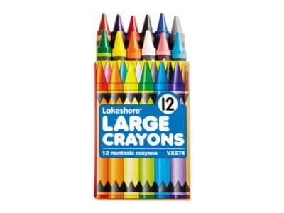 Lakeshore 12Color Large Crayons Student Pack at
