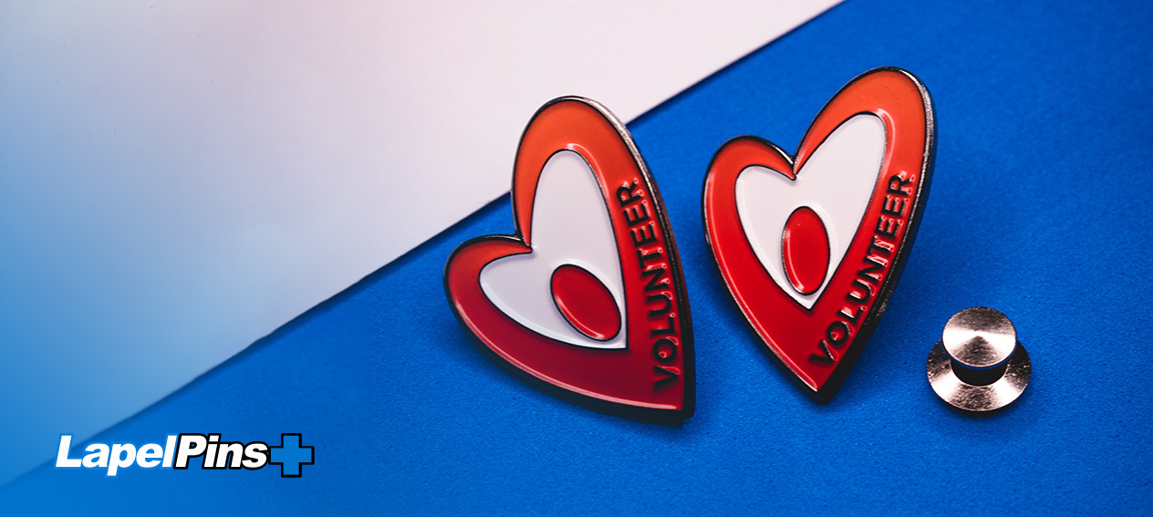 Custom American Heart Awareness Lapel Pins Lapel Pins Plus