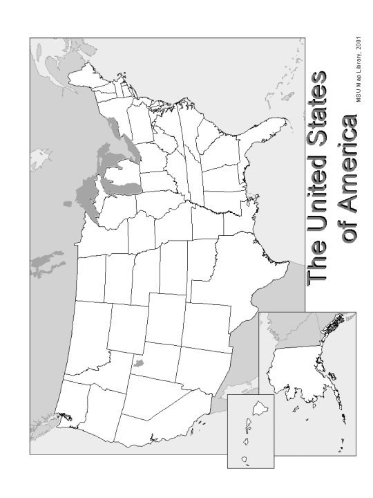 Filemap Of Usa Showing Unlabeled State Boundariespng