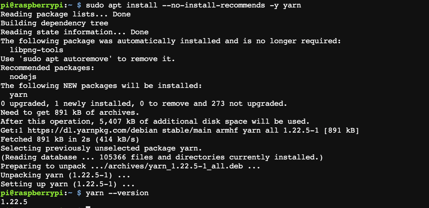 Raspberry Pi 安装 Yarn 资源管理器 凌顺实验室