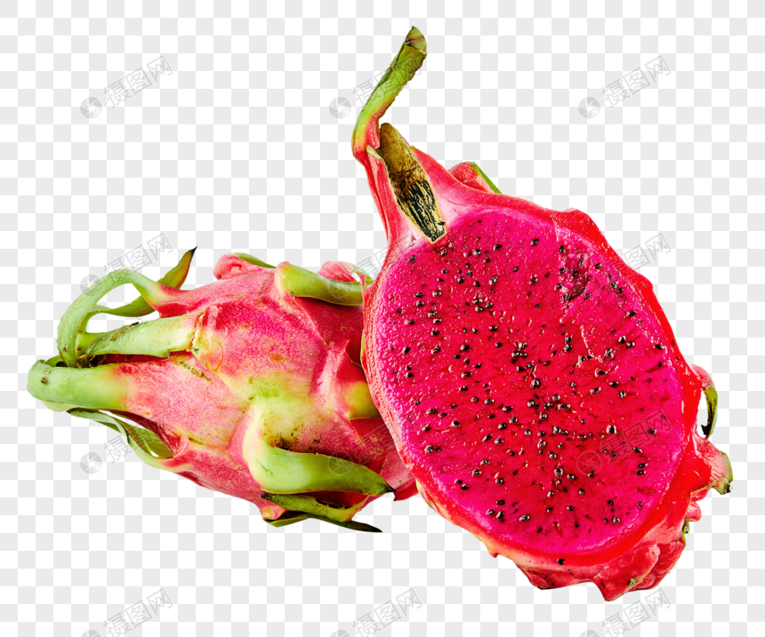 Photo de Couper Le Fruit Du Dragon Et Le Fruit Du Dragon Complet, en