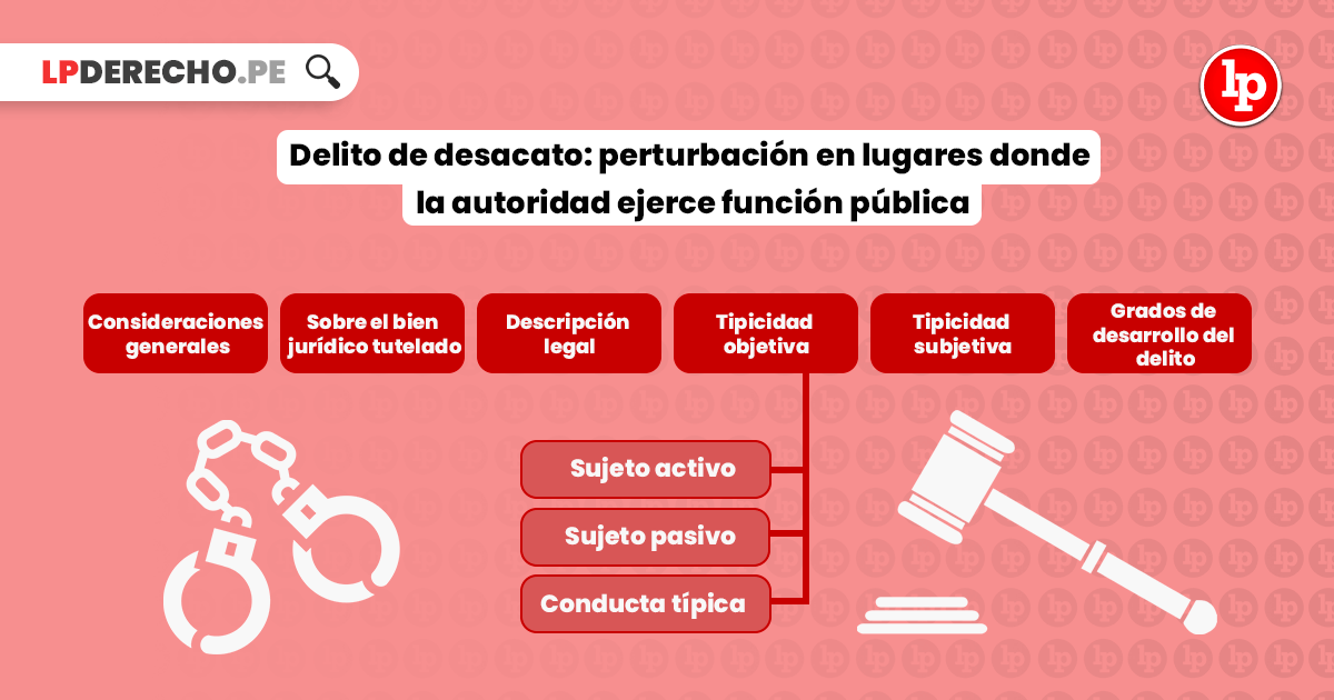 ¿Qué es el delito de desacato? Perturbación del orden donde la