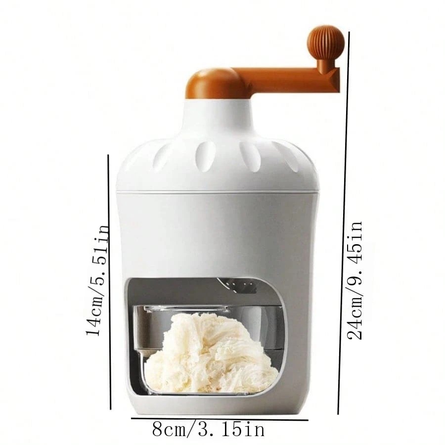 Household Mini HandCranked Ice Shaver Machine, Snowflake Ice Maker
