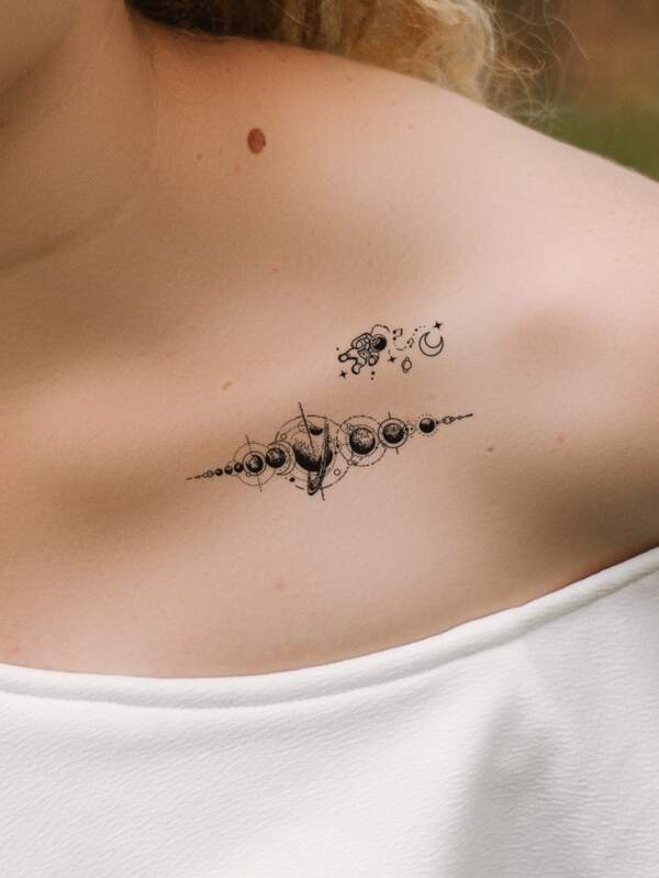 2Sheets Moon & Planet Tattoo Sticker | Shein Asia 799_x_600_webp