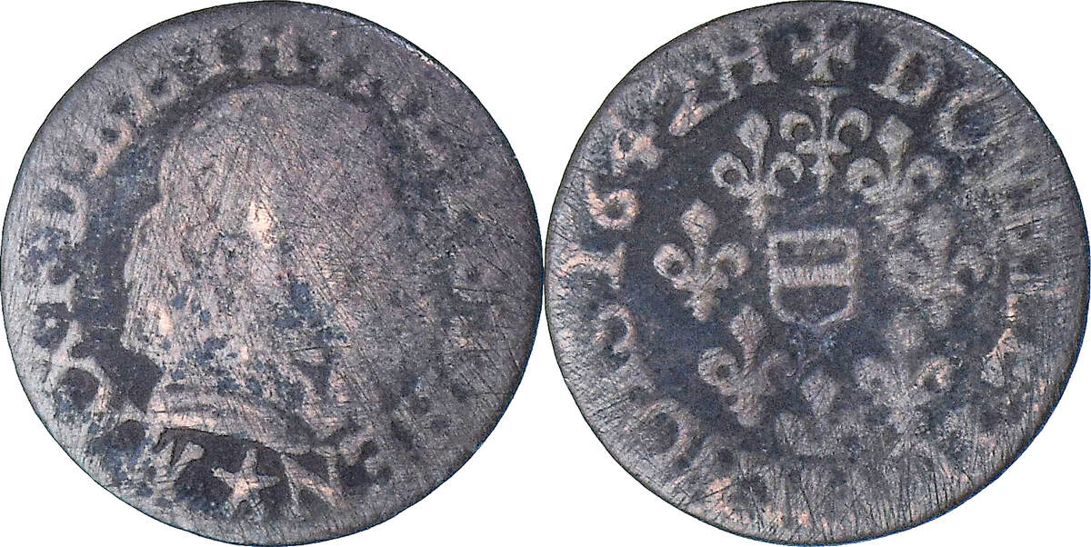 Frankreich Double Tournois 1642 Henrichemont Maximilien III de Béthune