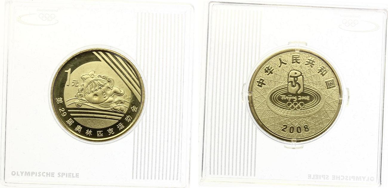 1 Yuan 2008 China Olympische Spiele Peking 2008 Olympia st
