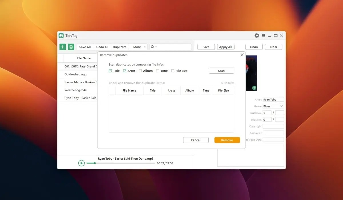 TidyTag Music Tag Editor For Mac v2.0.0 音乐标签编辑工具 苹果系统之家