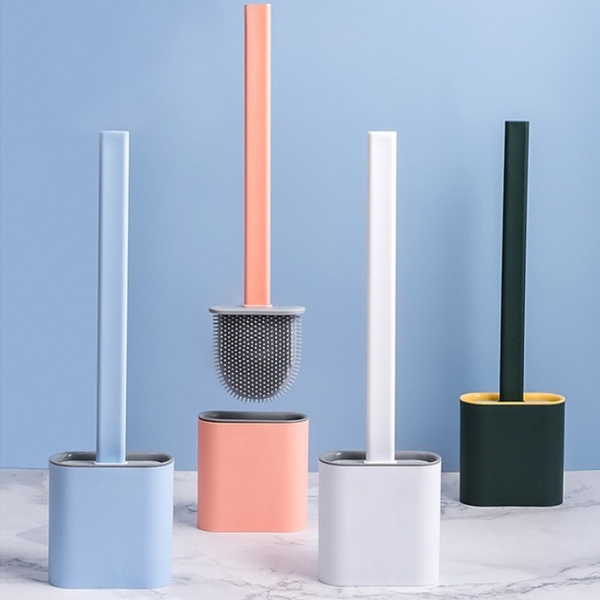 Toilet Bowl Brush And Holder with Wall Mount(Set of 2)