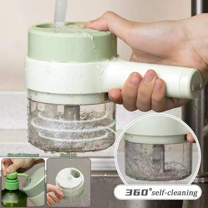 4 in 1 Handheld Vegetable Chopper and Cleaner