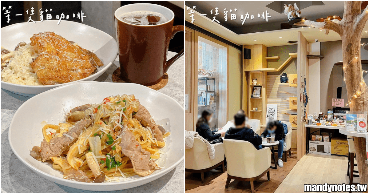 【等一隻貓咖啡】高雄市鼓山區美術館附近咖啡廳，義大利麵也不錯！