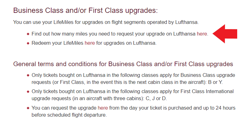 LifeMiles Award Chart Was kostet mein Flug?