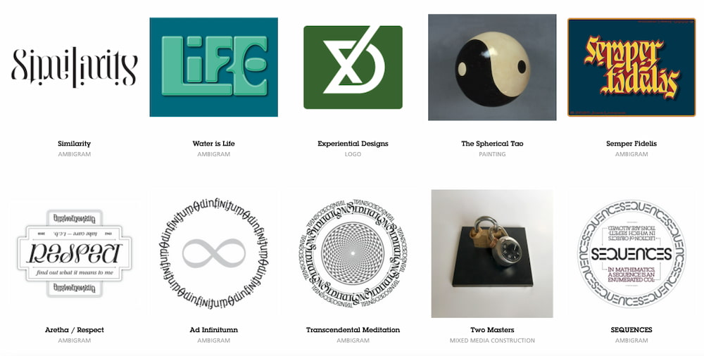 Los llamativos e intrigantes ambigramas y logotipos tipográficos de