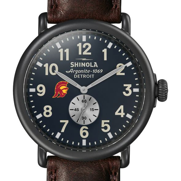 USC Shinola Watch, The Runwell 47mm Midnight Blue Dial at M.LaHart & Co.
