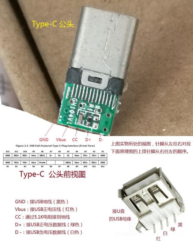 USB TypeC接口详细定义，教你把TypeC数据线改成OTG数据线