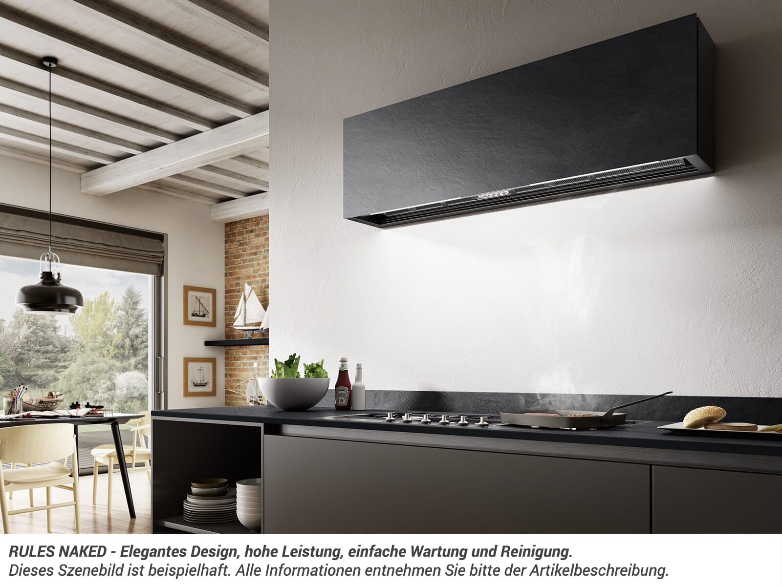 Elica Rules Black PRF0163752 Wandhaube 60 cm Schwarz