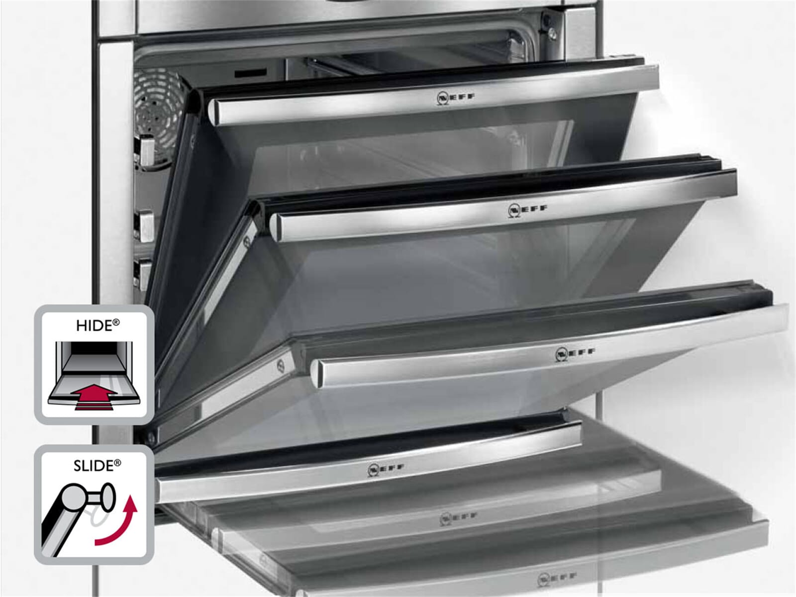 Neff Mega SHM 4442 N Backofen Edelstahl Einbau 60cm SLIDE® HIDE® eBay