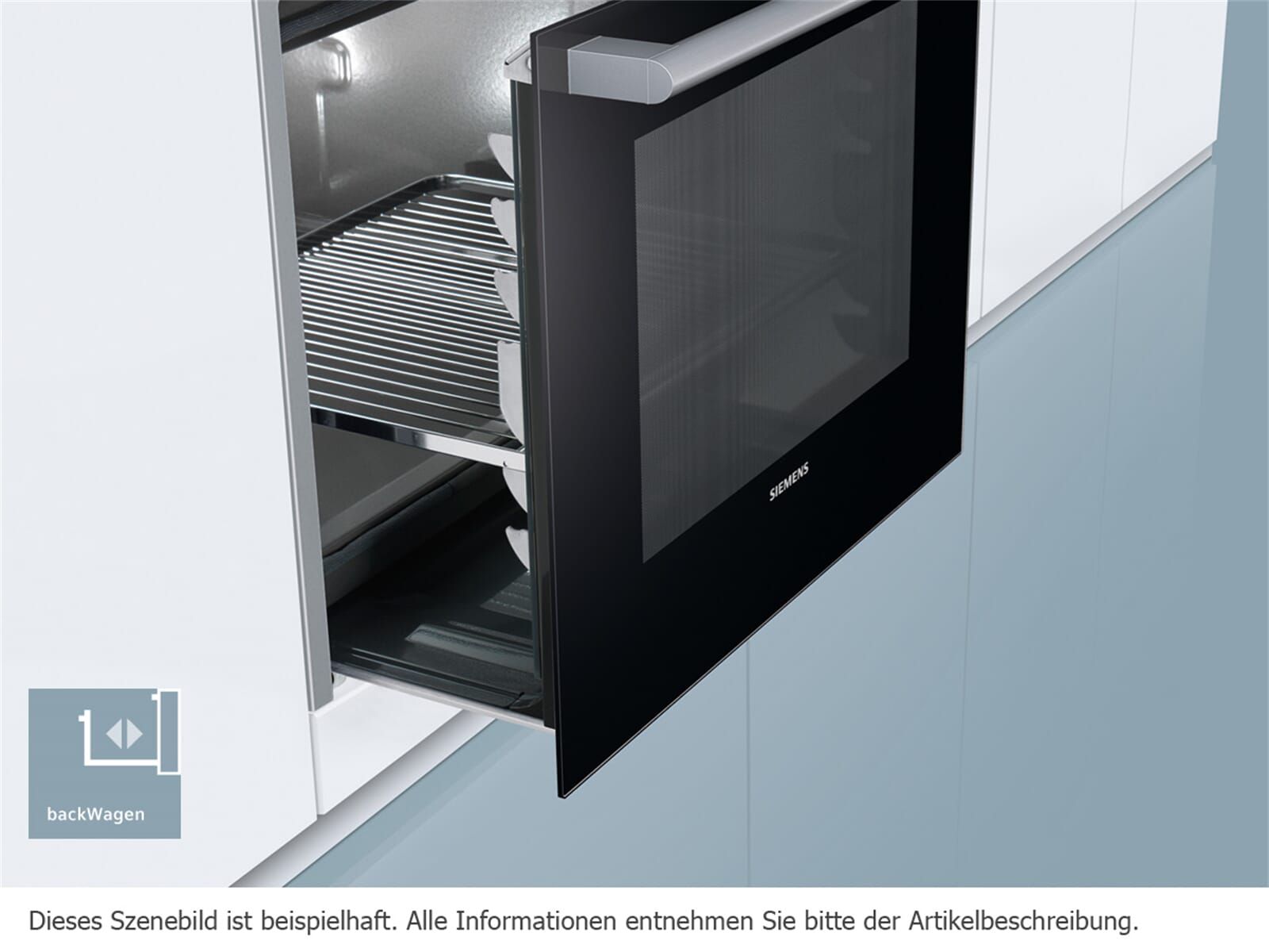 Siemens EQ361EV01B Set Herd HE33BD550 + Induktion Glaskeramik Kochfeld