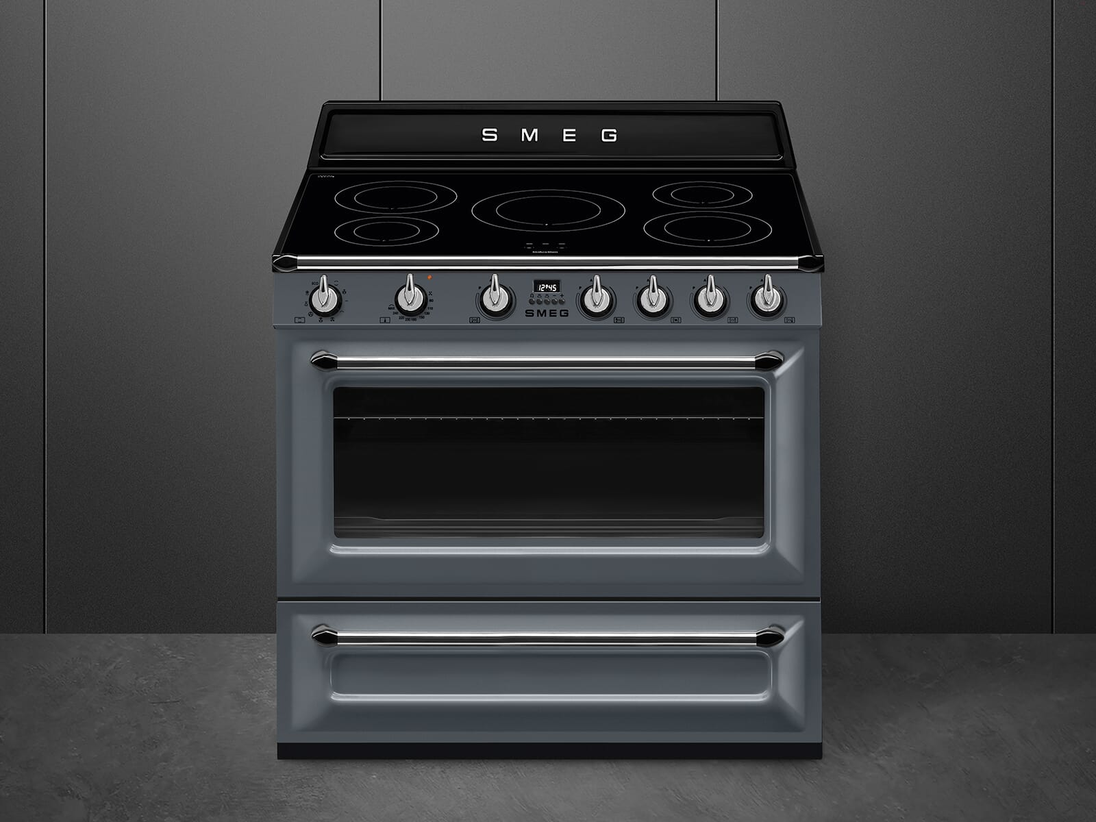 Smeg TR90IGR2 Induktion Standherd Slate Grey