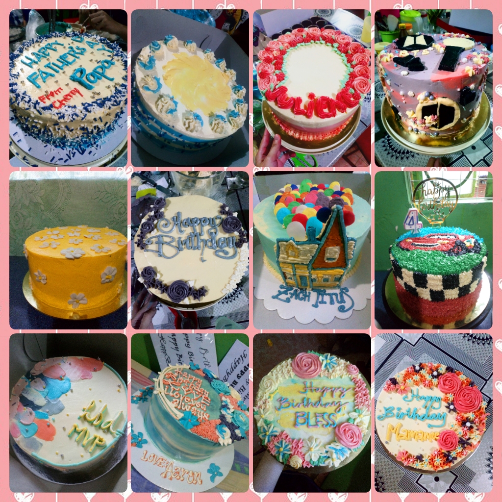 How my cake look like when I first started, and how does it look after