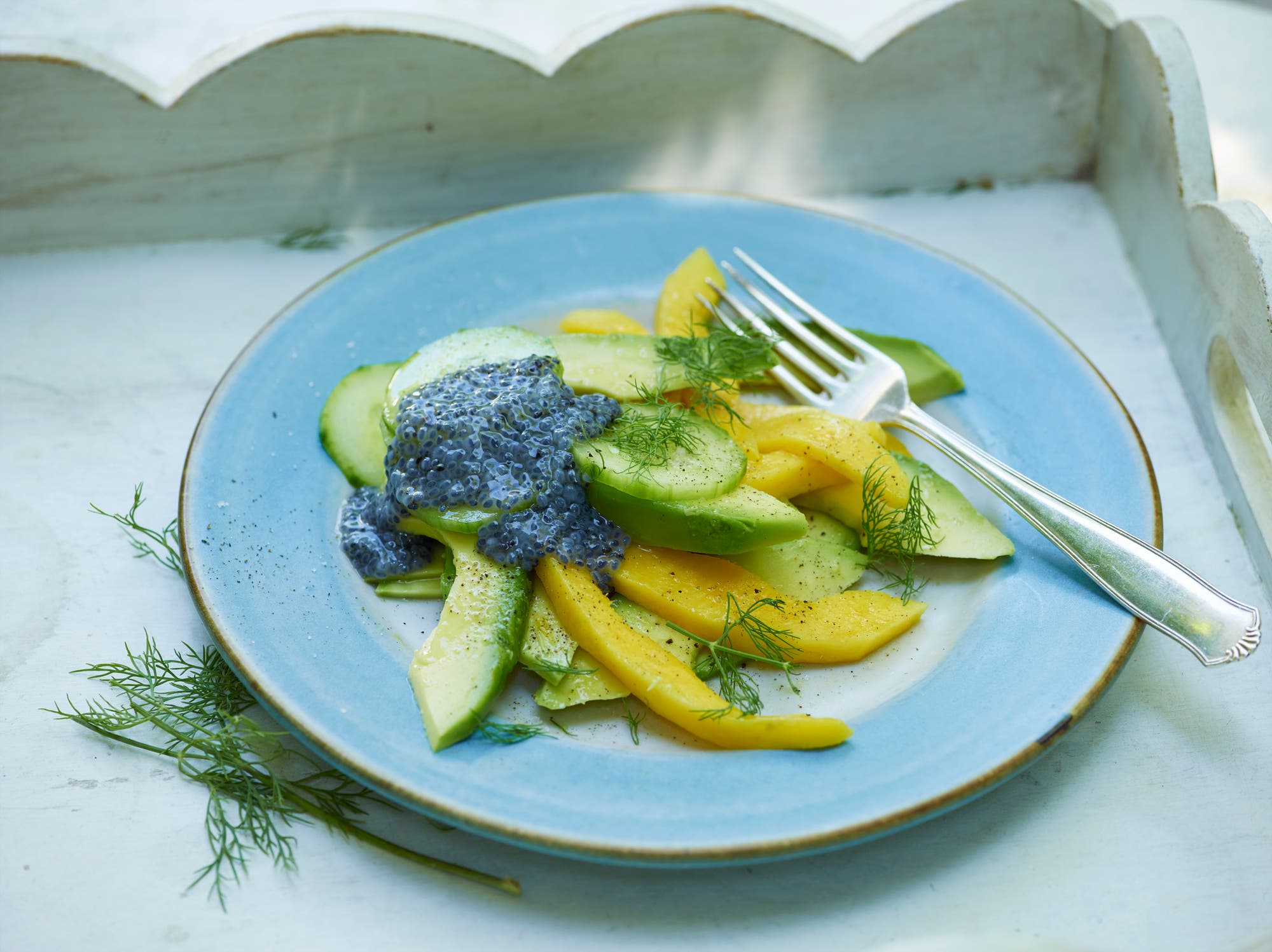 Kochen mit Christina Hubbeling AvocadoMangoGurkenSalat NZZ Bellevue