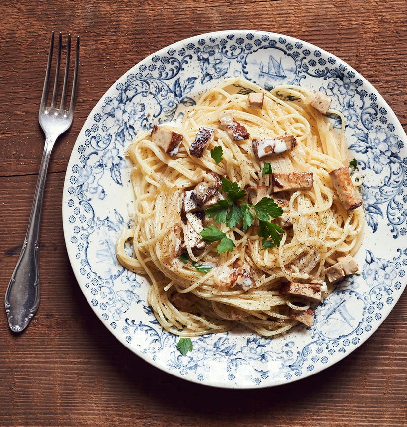 Spaghetti Carbonara Rezept vegan NZZ Bellevue