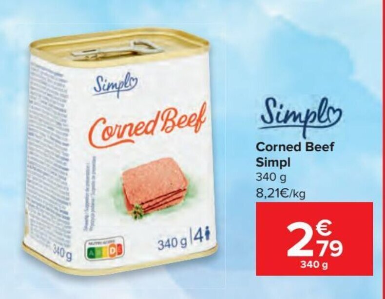 Simpl Corned Beef promotie bij Carrefour Market