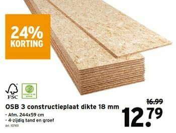 Osb 3 Constructieplaat Promotie Bij Gamma