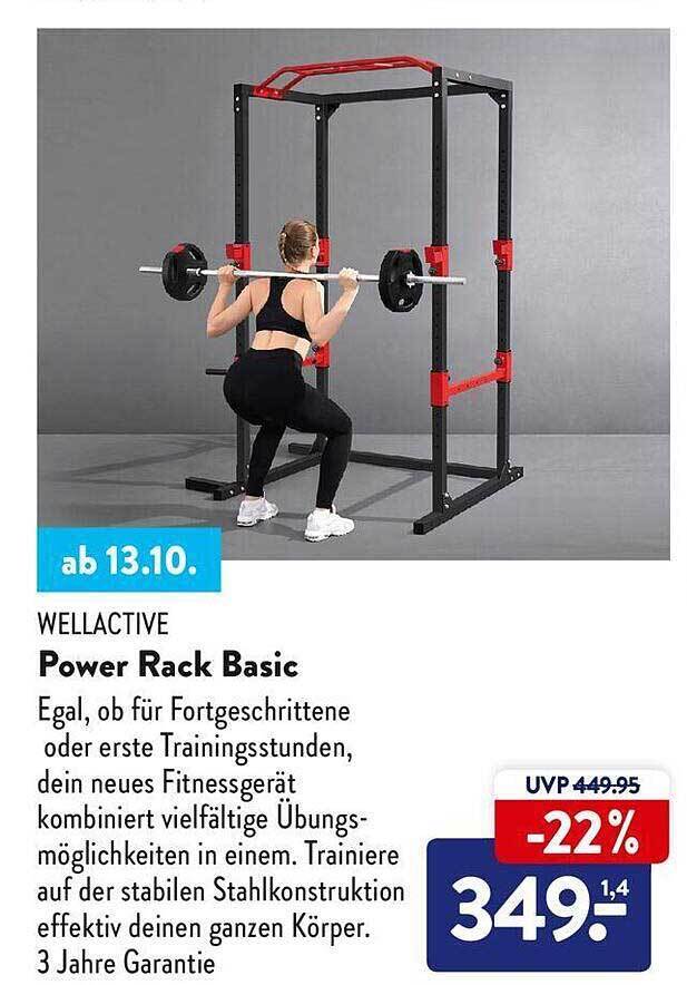 Wellactive power rack basic Angebot bei Aldi Nord