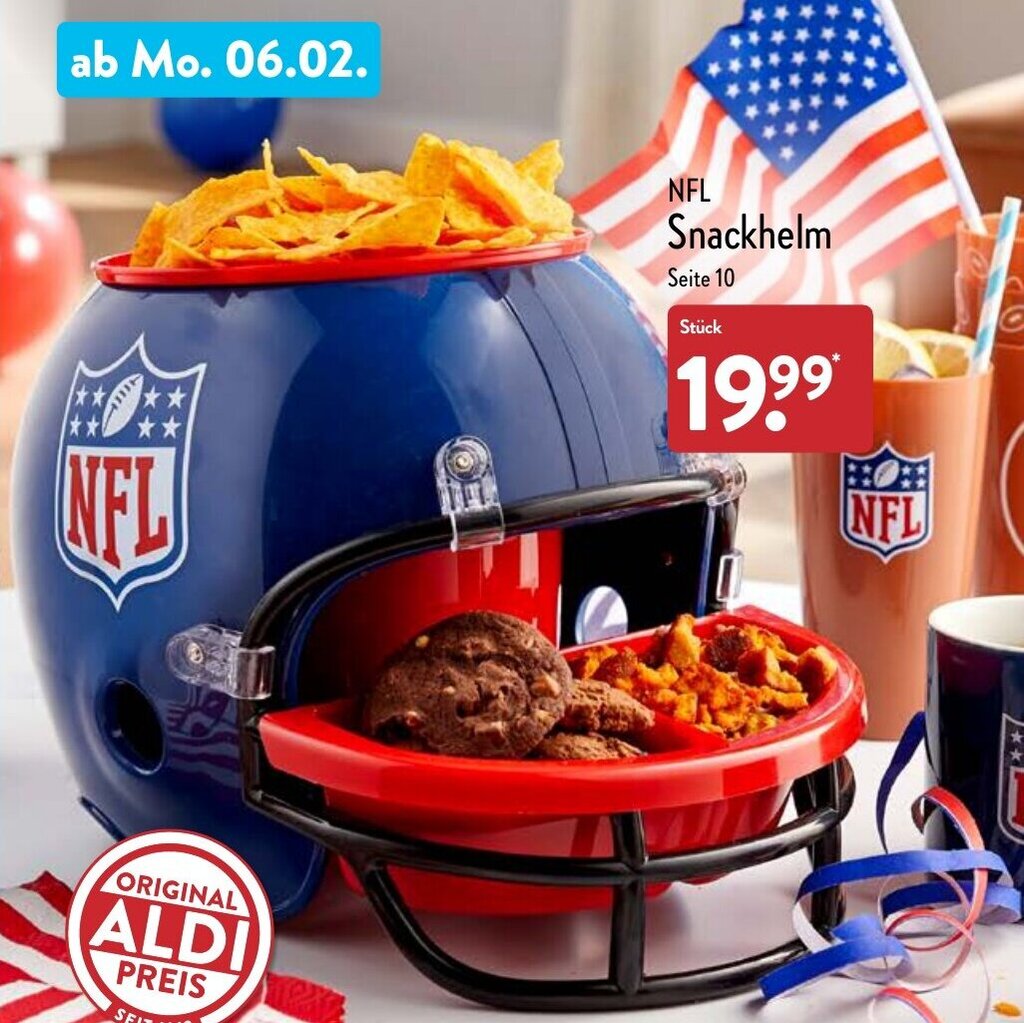 NFL Snackhelm Angebot bei Aldi Nord