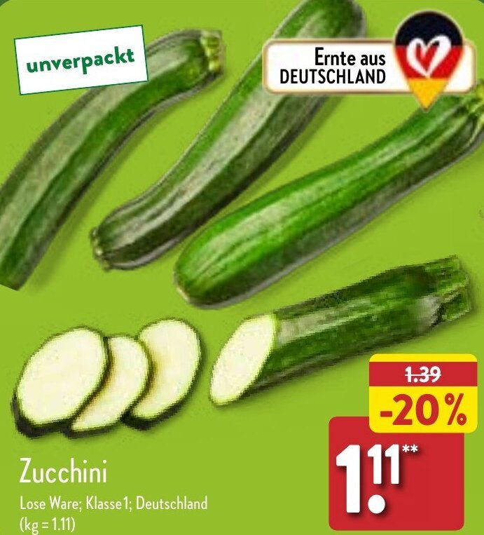 Zucchini Angebot bei Aldi Nord