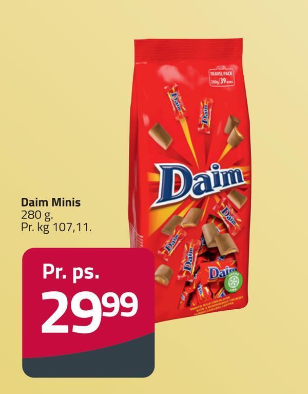 Daim minis tilbud hos Fleggaard