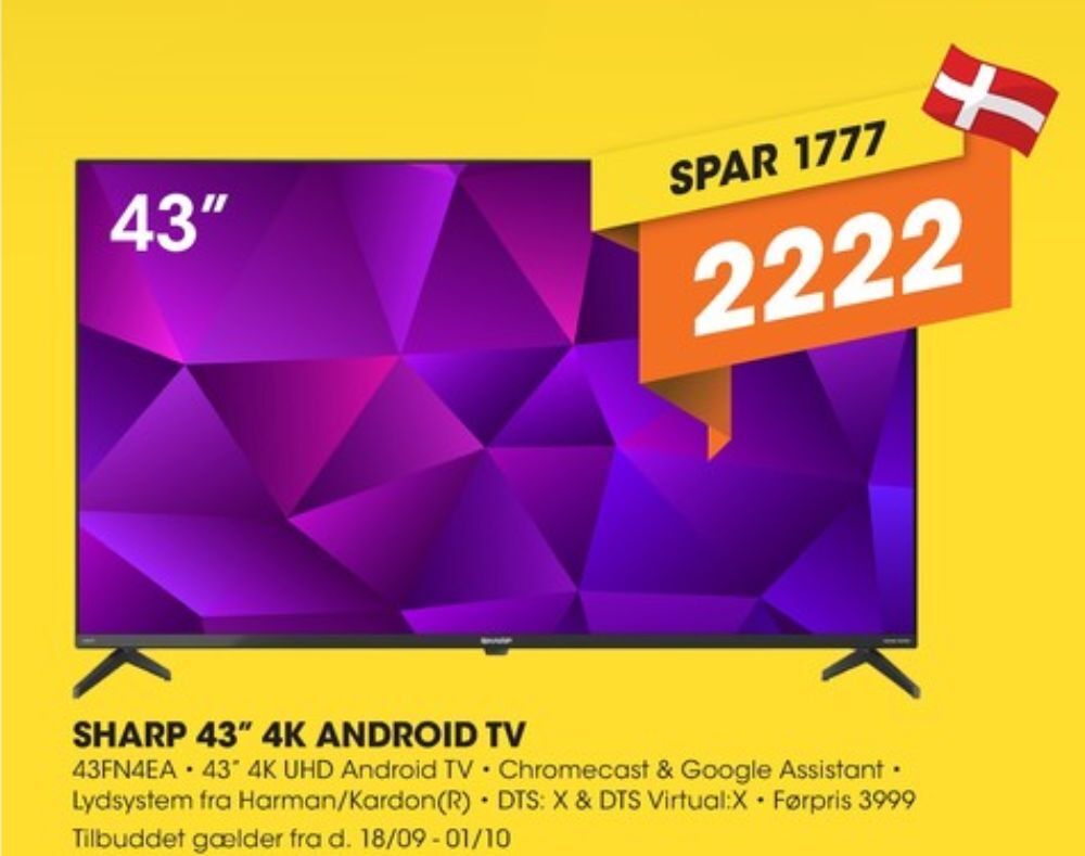 Sharp tv tilbud hos Expert