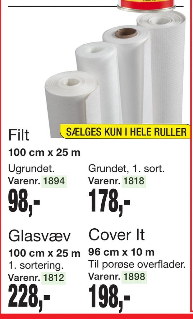 Glasvæv tilbud hos Harald