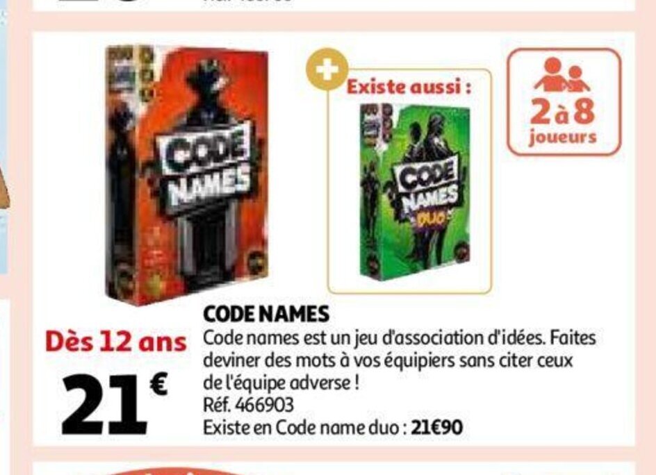 Promo Code names chez Auchan