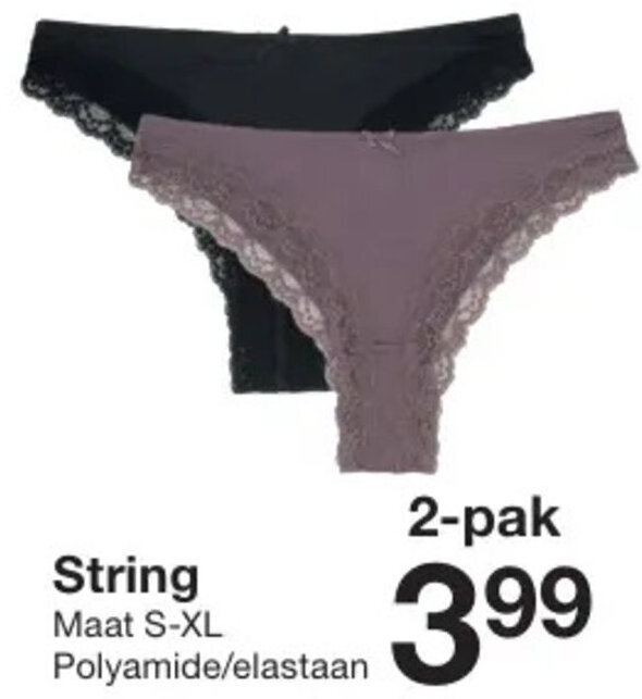 String 2pak aanbieding bij Zeeman