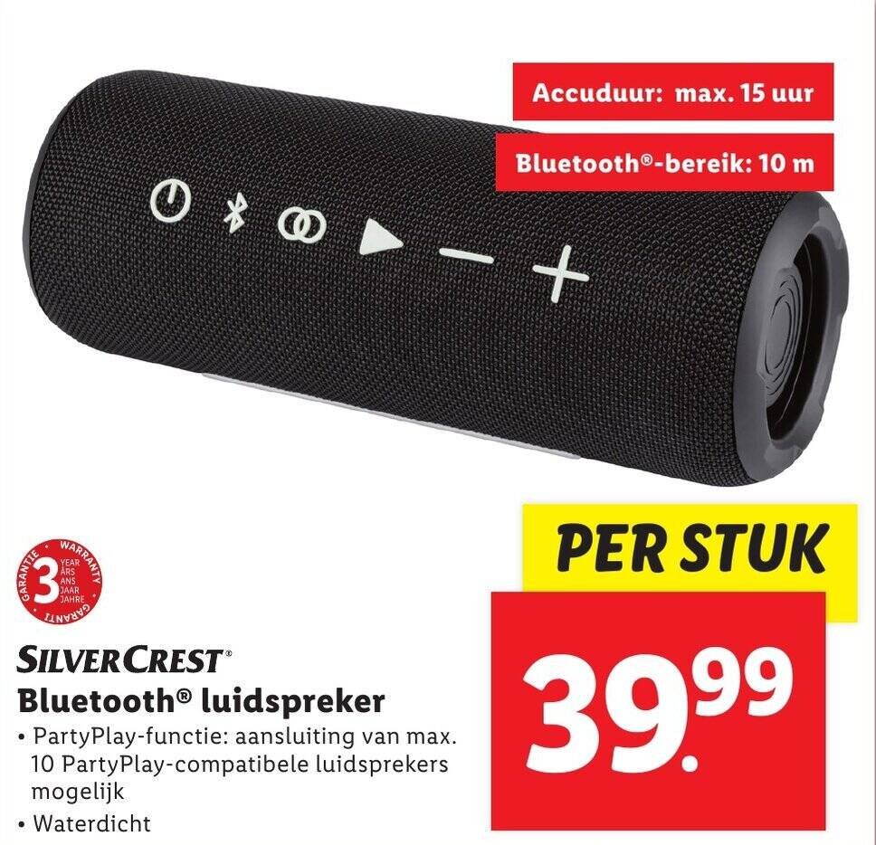 SILVERCREST Bluetooth luidspreker aanbieding bij Lidl