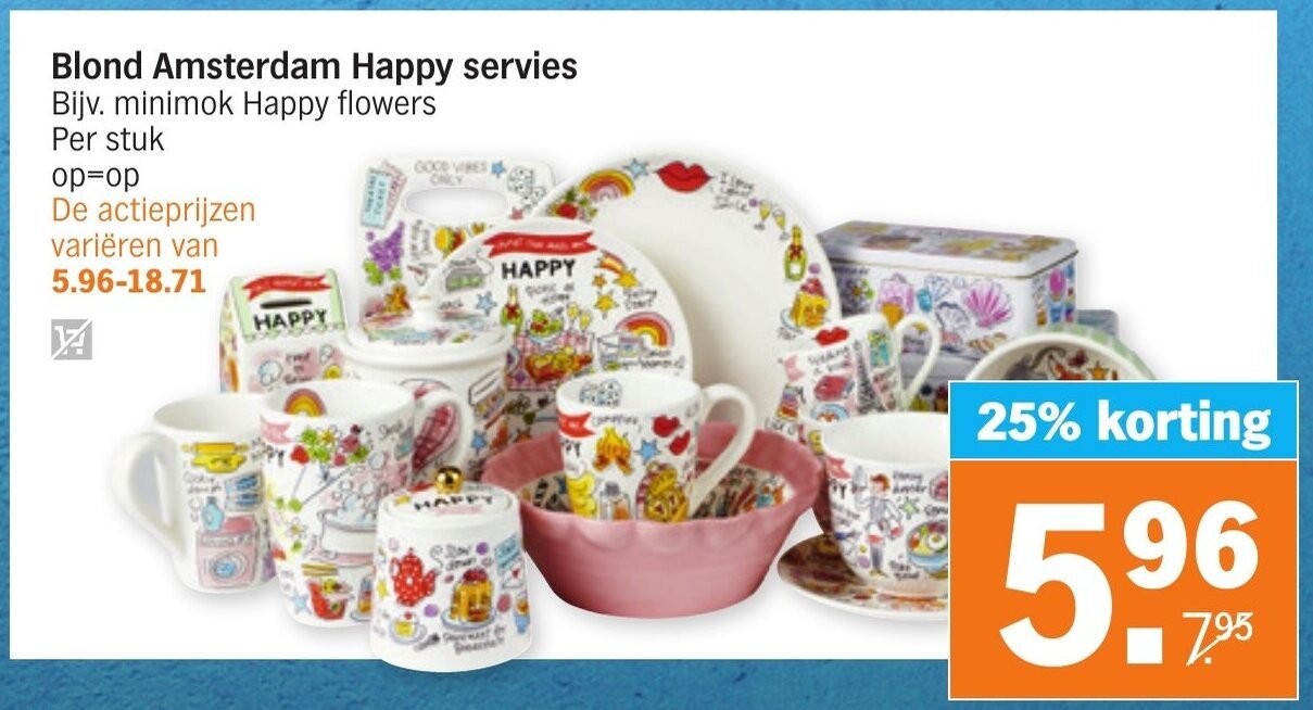 Blond Amsterdam Happy Servies Aanbieding Bij Albert Heijn