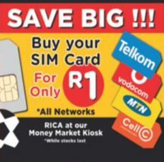 SIM Card offer at Goal Supermarket