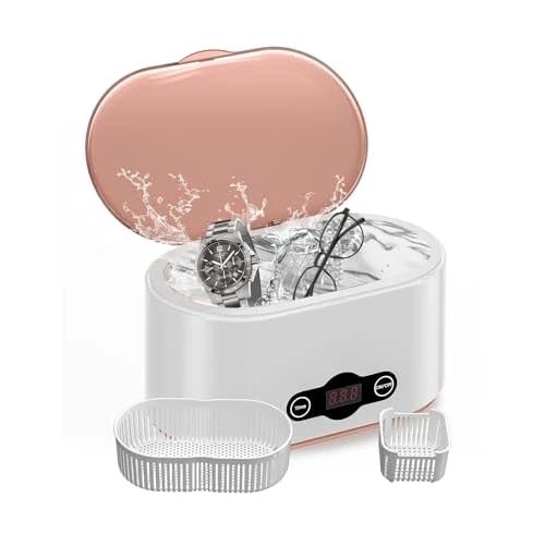 20OZ Ultrasonic Jewelry Cleaner 45KHz Deep Cleaning with 5 Timer Modes