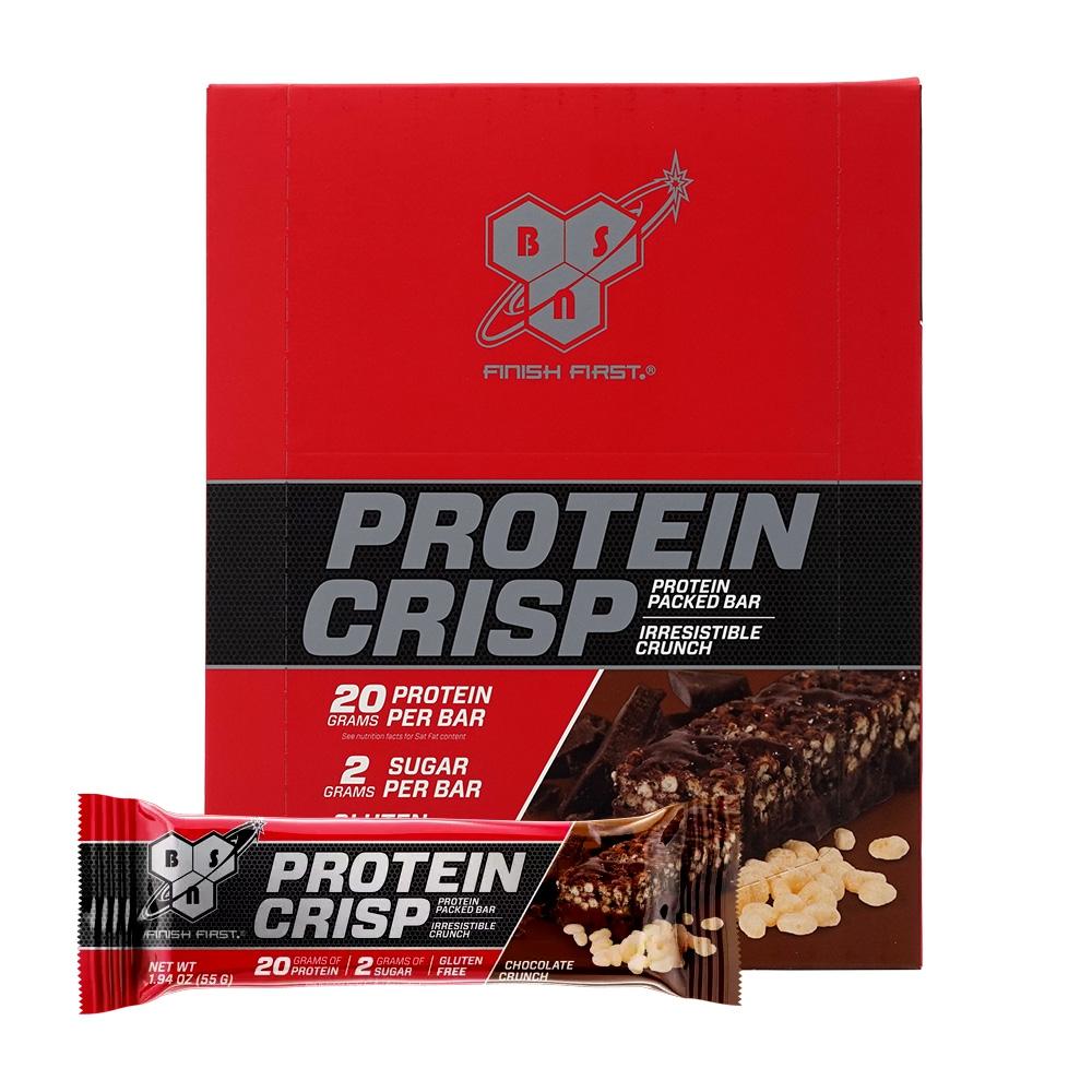 상품 상세보기 [BSN] 비에스엔 ,프로틴 크리스피 바, 초콜릿 크런치 12 개입 ,Protein Crisp