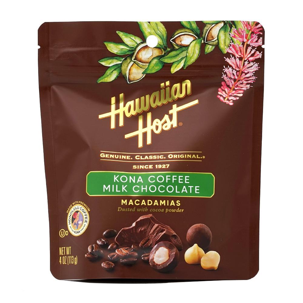 상품 상세보기 [Hawaiian Host] 하와이안 호스트 ,코나 커피 밀크 초콜릿 113 g ,Kona Coffee