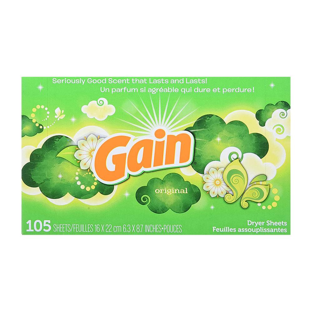 상품 상세보기 [Gain] 게인 ,드라이어 시트 오리지널, 105 시트 ,Dryer Sheet Original, 105