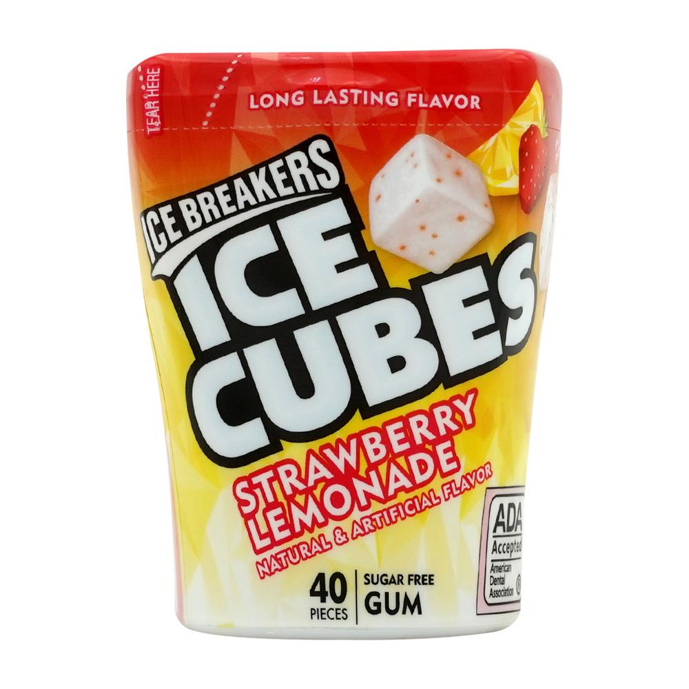 상품 상세보기 [Ice Breakers] 아이스 브레이커스 ,아이스 큐브 슈가 프리 껌 스트로베리 레모네이드, 40 개입