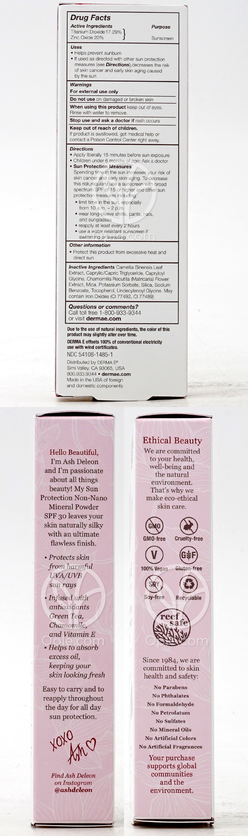 상품 상세보기 [Derma E] 더마 이 ,에센셜 선 프로텍션 미네랄 파우더 SPF 30, 4 g ,Essentials