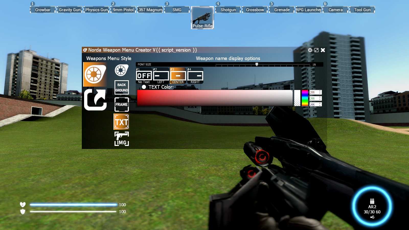 Gmod Weapon Menu Creator - Gmod
