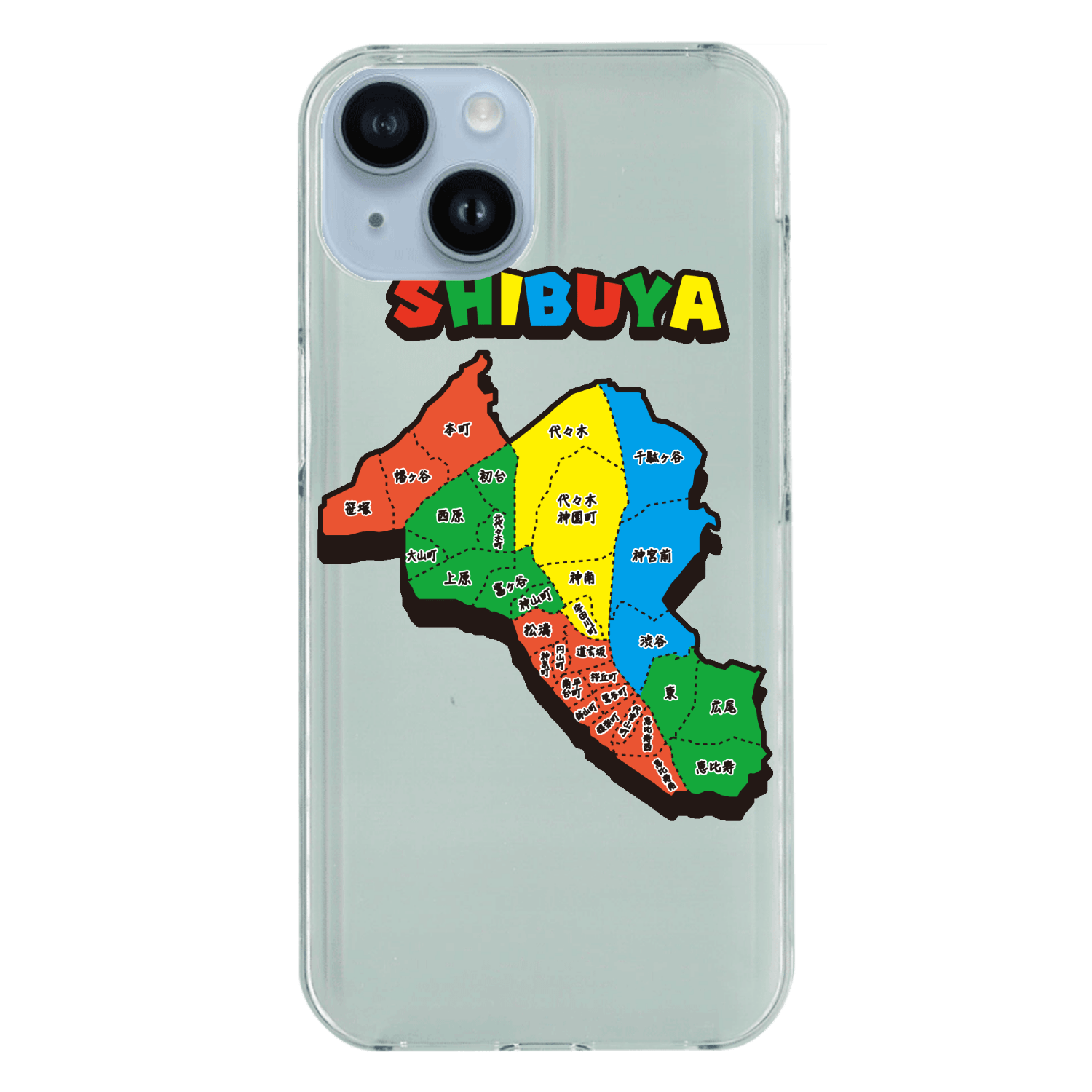 SHIBUYA MAP 渋谷区地図 iPhone14 (透明)の商品購入ページ｜クリエイターのオリジナルグッズ販売のオリラボマーケット
