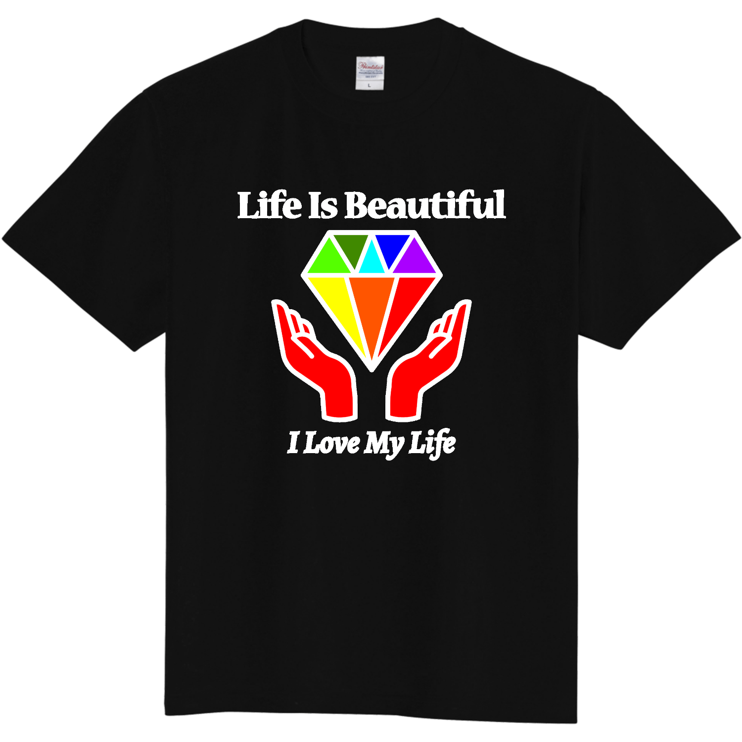 New Design "Life Is Beautiful" T shirts定番Tシャツの商品購入ページ｜クリエイターのオリジナルグッズ販売