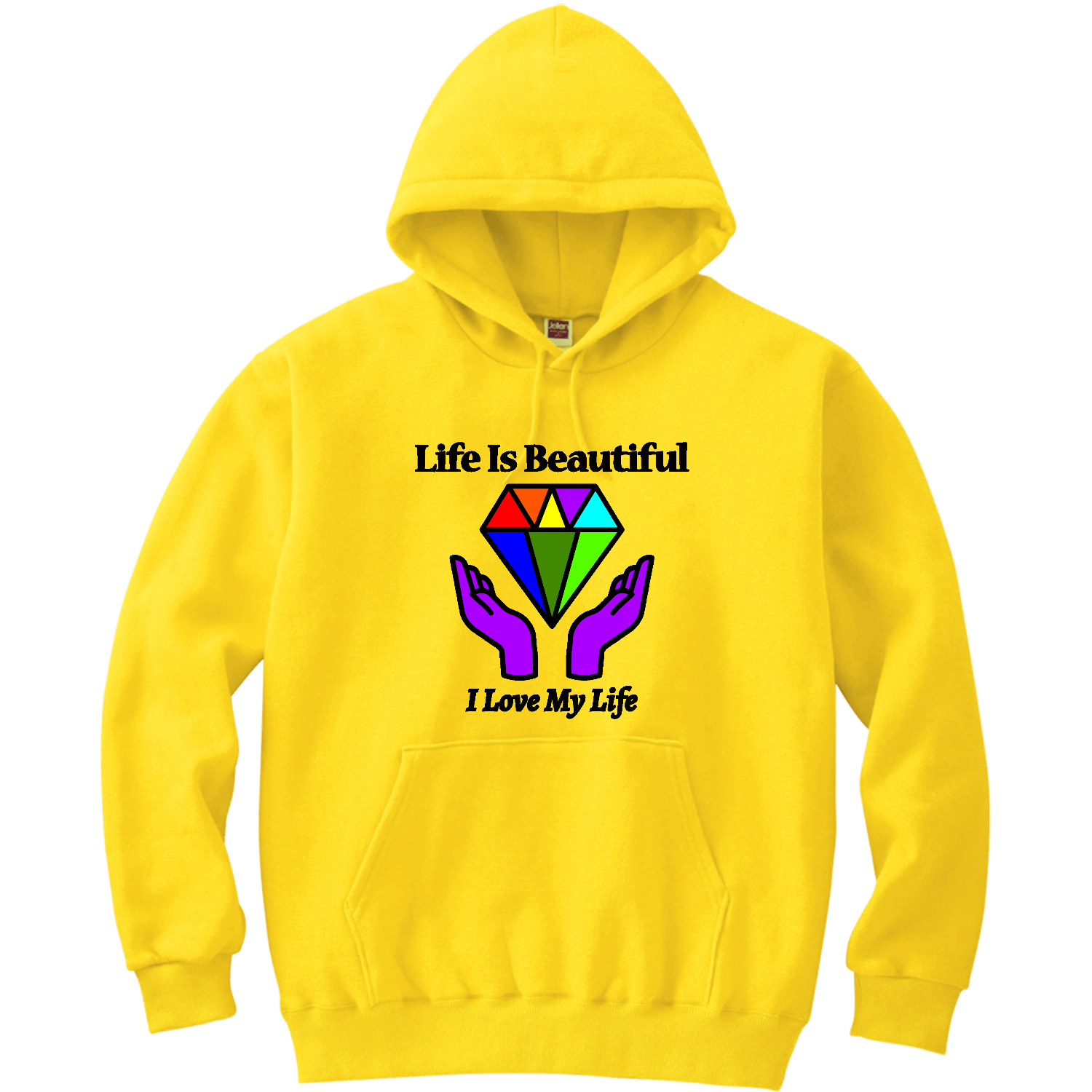 New Design "Life Is Beautiful" パーカー軽量プルパーカー (長袖プリント)の商品購入ページ｜クリエイターの