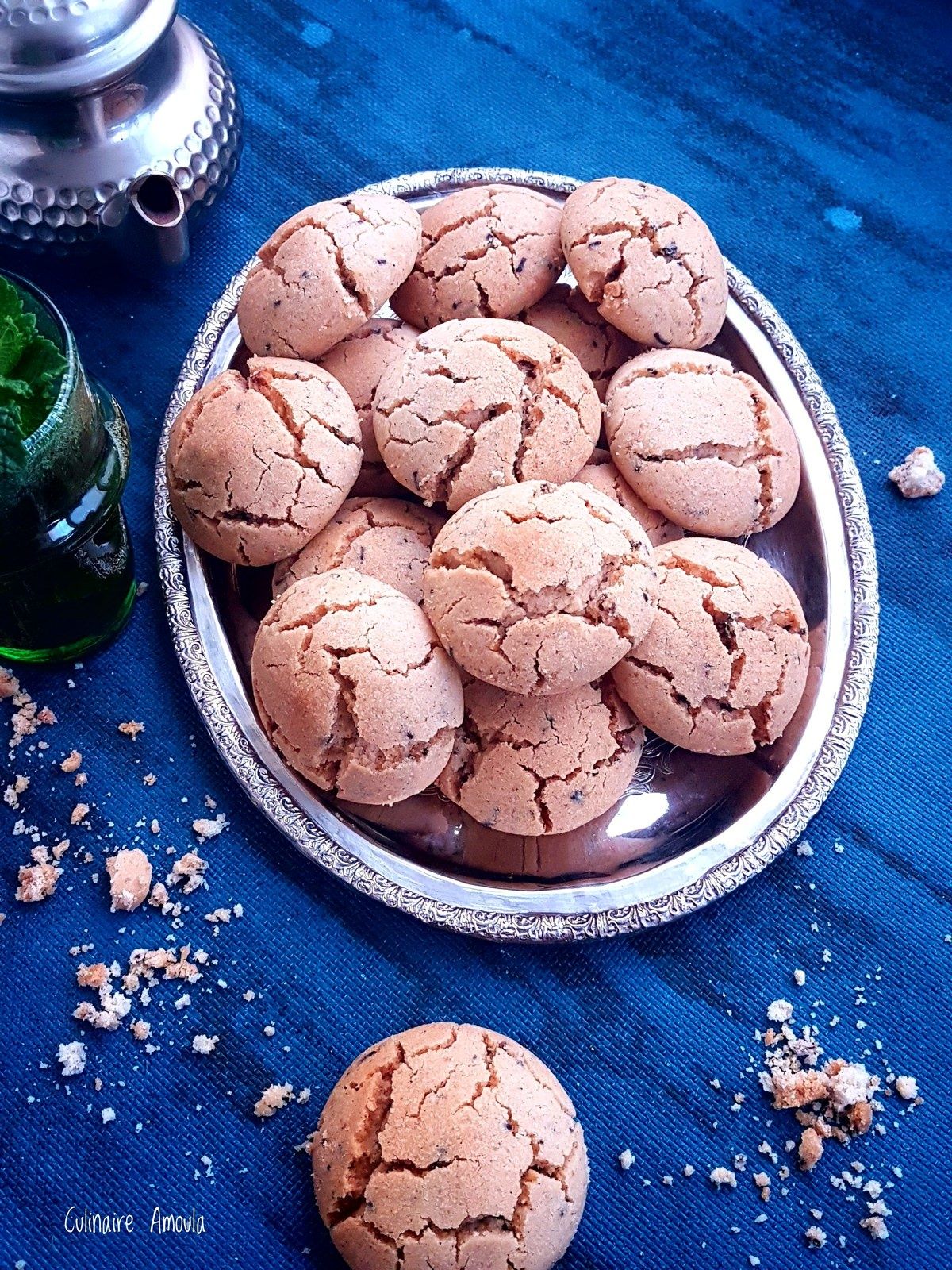 Ghriba bahla aux amandes et au vermicelle de chocolat Culinaire Amoula