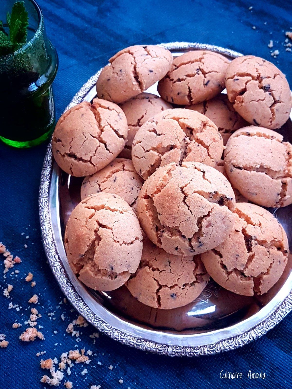 Ghriba bahla aux amandes et au vermicelle de chocolat Culinaire Amoula